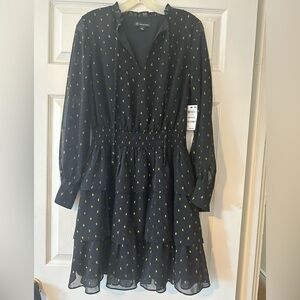INC Black Dress with Gold Accent